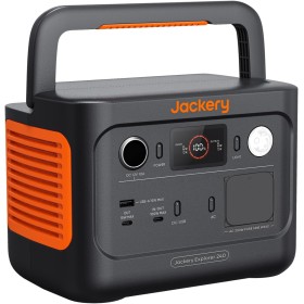 Estación de Energía Portátil Jackery Explorer 240 V2, 256Wh Batería LiFeP04, 300W CA/100W USB-C Salida, Carga Completa Rápida 1H