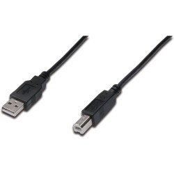 DIGITUS Cable de conexión USB 2.0 - 1,8 m - USB A (m) a USB B (m) - 480 Mbit/s - cable de conexión, compatible con USB - Negro DIGITUS Cable de conexión USB 2.0 - 1,8 m - USB A (m) a USB B (m) - 480 Mbit/s - cable de conexión, compatible con USB - Negro