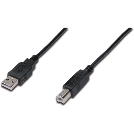 DIGITUS Cable de conexión USB 2.0 - 1,8 m - USB A (m) a USB B (m) - 480 Mbit/s - cable de conexión, compatible con USB - Negro