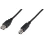 DIGITUS Cable de conexión USB 2.0 - 1,8 m - USB A (m) a USB B (m) - 480 Mbit/s - cable de conexión, compatible con USB - Negro