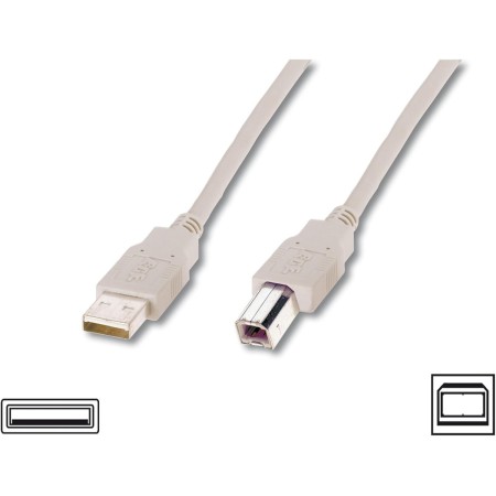 DIGITUS Cable de conexión USB 2.0 - 1,8 m - USB A (m) a USB B (m) - 480 Mbit/s - cable de conexión, compatible con USB - Negro