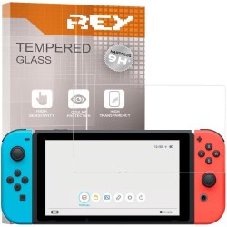 REY Protector de Pantalla para Nintendo Switch, Cristal Vidrio Templado Premium REY Protector de Pantalla para Nintendo Switch, Cristal Vidrio Templado Premium