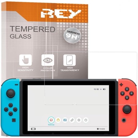 REY Protector de Pantalla para Nintendo Switch, Cristal Vidrio Templado Premium