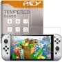 REY Protector de Pantalla para Nintendo Switch OLED, Cristal Vidrio Templado Premium