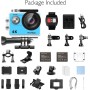 AKASO Cámara Deportiva 4K, 30FPS 20MP WiFi Cámara de Acción, Gran Ángulo 170° con Control Remoto 2.4 G, Camara Acuatica