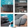 Emmy Home Set of 5 Felt Trivets 38cm Extra Thick Adjustable Size Black