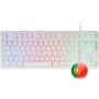 Mars Gaming MK124, Teclado Ergonómico H-Mech, Reposamuñecas Integrado, Iluminación FRGB Rainbow, Teclado Gaming Antighosting