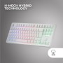 Mars Gaming MK124, Teclado Ergonómico H-Mech, Reposamuñecas Integrado, Iluminación FRGB Rainbow, Teclado Gaming Antighosting