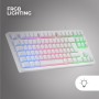 Mars Gaming MK124, Teclado Ergonómico H-Mech, Reposamuñecas Integrado, Iluminación FRGB Rainbow, Teclado Gaming Antighosting