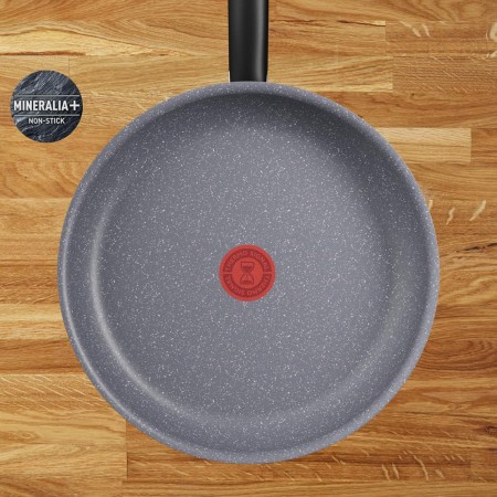 Tefal Natural On Wok Frying Pan 28 cm Heavy Duty Mineral Coating, Thermo-Signal, Thermo-Fusion, Deep Shape, All Hobs, Oven Safe,
