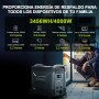 ALLPOWERS Estacion de Energia Portatil R4000, Ampliable Hasta 12,96 kwh, 3456Wh(Pico 6000W)Generador Solar con Batería LiFePo4,