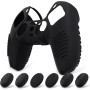 eXtremeRate PlayVital Funda de Silicona para ps5 Mando - Carcasa Protectora con 6 Tapas de Joysticks, Impermeable, Resistente y