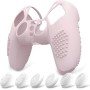 eXtremeRate PlayVital Funda de Silicona para ps5 Mando - Carcasa Protectora con 6 Tapas de Joysticks, Impermeable, Resistente y