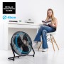 Taurus Ice Brise Mini Desktop Fan, Diameter 25 cm, 2 Speeds, 3 Blades, Tilting, Wall Hanging, Quiet, Powerful, 28 x 13 x 28 cm,