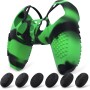 eXtremeRate PlayVital Funda de Silicona para ps5 Mando - Carcasa Protectora con 6 Tapas de Joysticks, Impermeable, Resistente y