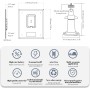 Panel solar para la cámara de anillo, 1 paquete de 6W Cámara 5 V Panel solar, panel solar con adaptador Micro USB, carga solar