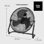 Taurus Ice Brise Mini Desktop Fan, Diameter 25 cm, 2 Speeds, 3 Blades, Tilting, Wall Hanging, Quiet, Powerful, 28 x 13 x 28 cm,
