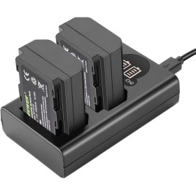 NEEWER 2 Pack 2280mAh NP-FZ100 Batería de Repuesto y Cargador Dual USB con Pantalla LCD, Compatible con Sony ZV-E10II A9III