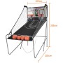 GOPLUS Foldable Basketball Hoop, Portable Shooting Machine, Arcade Basketball with 8 Game Modes, 4 Balls, 2 Baskets, Pump and