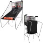 GOPLUS Foldable Basketball Hoop, Portable Shooting Machine, Arcade Basketball with 8 Game Modes, 4 Balls, 2 Baskets, Pump and