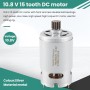 Solimery Motor DC de 10,8 V y 15 Dientes (KV3SFN-8520SF-WR) para Motor de Destornillador de Taladro EléCtrico GSR1080-2-LI