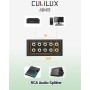 Cubilux AS-R1 - Caja Divisora de Audio RCA de 4 Vías, Estéreo de 4 Canales, Pasivo, Fabricado Con Aleación de Aluminio (1 en 4