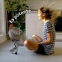 Becken Floor Fan - 3 Speeds - 3 Blades - Power: 150W - Stable Base - Adjustable Tilt - Powerful - Finish: Chrome Metal