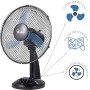 ARDES AR5AM40 Penny 3 Table Fan, Oscillating Blades with Adjustable Tilt, Quiet Speed, 40 cm