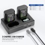 NEEWER 2 Pack 2280mAh NP-FZ100 Batería de Repuesto y Cargador Dual USB con Pantalla LCD, Compatible con Sony ZV-E10II A9III