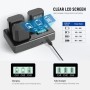 NEEWER 2 Pack 2280mAh NP-FZ100 Batería de Repuesto y Cargador Dual USB con Pantalla LCD, Compatible con Sony ZV-E10II A9III
