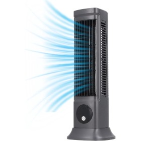 Jiawu 10 Tower Fan for Bedroom, Bladeless Desk Fan with 3 Speed, Desk Air Cooler Fan, Quiet Cooling Fan