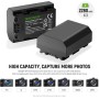 NEEWER 2 Pack 2280mAh NP-FZ100 Batería de Repuesto y Cargador Dual USB con Pantalla LCD, Compatible con Sony ZV-E10II A9III