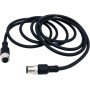 LIUCH Cable Conector de Sensor M12, Doble Cabezal, línea Impermeable, Macho y Hembra, Cable de 2m, Conectores de Sensor