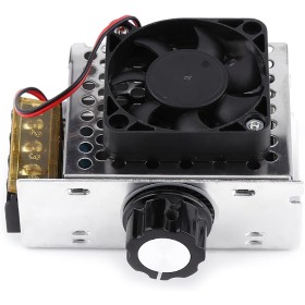 Regulador de Voltaje de 4000 W, Controlador de Velocidad del Motor Eléctrico SCR con Ventilador, para Estufa Eléctrica