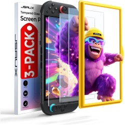 JSAUX 3-Pack Protector Pantalla para Nintendo Switch 2 2025, Ultra HD, Dureza 9H, Resistente a Arañazos, Cobertura Completa de JSAUX 3-Pack Protector Pantalla para Nintendo Switch 2 2025, Ultra HD, Dureza 9H, Resistente a Arañazos, Cobertura Completa de