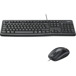 Logitech MK120 Combo Teclado y Ratón Óptico con Cable para Windows, Teclado de Tamaño Completo, USB Plug-and-Play, Compatible Logitech MK120 Combo Teclado y Ratón Óptico con Cable para Windows, Teclado de Tamaño Completo, USB Plug-and-Play, Compatible