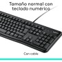 Logitech MK120 Combo Teclado y Ratón Óptico con Cable para Windows, Teclado de Tamaño Completo, USB Plug-and-Play, Compatible