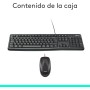 Logitech MK120 Combo Teclado y Ratón Óptico con Cable para Windows, Teclado de Tamaño Completo, USB Plug-and-Play, Compatible