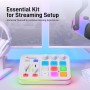MAONO Mezclador de audio para juegos, interfaz de audio con preamplificador profesional, RGB, Bluetooth, alimentación fantasma