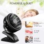 QHUI Mini Desk Fan, 3 Speed USB Personal Cooling Fan with 360°Rotation, USB Cable and Battery for Home, Office, Gym, Fishing,