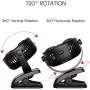 QHUI Mini Desk Fan, 3 Speed USB Personal Cooling Fan with 360°Rotation, USB Cable and Battery for Home, Office, Gym, Fishing,