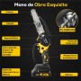ElectroPrime© Mini Motosierra Bateria | 6000mAh 21V 2 Baterias | 6 Pulgadas 880W | Engrasador Automatico | Incluye 11 Accesorios
