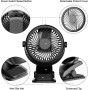 QHUI Mini Desk Fan, 3 Speed USB Personal Cooling Fan with 360°Rotation, USB Cable and Battery for Home, Office, Gym, Fishing,