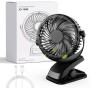 QHUI Mini Desk Fan, 3 Speed USB Personal Cooling Fan with 360°Rotation, USB Cable and Battery for Home, Office, Gym, Fishing,