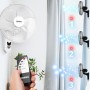 Duronic FN55 BK Oscillating Wall Fan 60 W with Remote Control Timer and 3 Speeds | Powerful with 5 Blades and 40 cm Propeller |