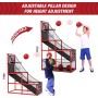 HYES Basketball Arcade Games for Kids, Basketball Basket with 4 Balls, Indoor and Outdoor Basketball Games, Sports Gifts for