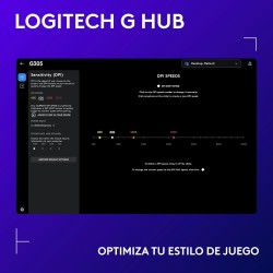 Logitech G305 LIGHTSPEED Ratón Gaming Inalámbrico, Captor HERO 12K, 12,000 DPI, Ultra-ligero, Batería de 250h, 6 Botones