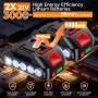 21V Hidrolimpiadora Bateria, Hidrolimpiadora de Alta Presion con 2 X 3000mAh Batería, 60 Bar Hidrolimpiadora de Bateria