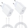 25W Cargador Carga Rapida for iPhone 14/14 Pro/14 Pro Max/14 Plus 13 12 11 SE XR X XS 8 7, USB C Carregador Enchufe Rapido