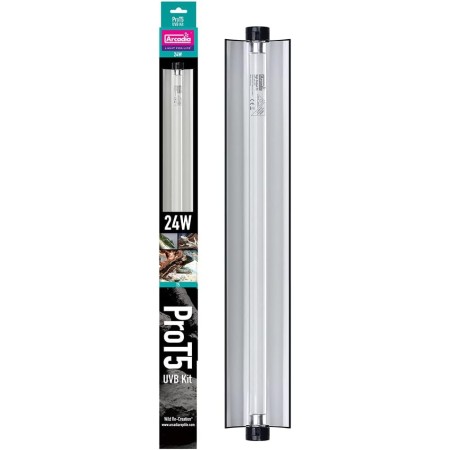 Arcadia 584501 Pro T5 UVB Kit 24W Forest with 6% Reptile Tube, Approx. 57.5 x 6 x 4.5 cm